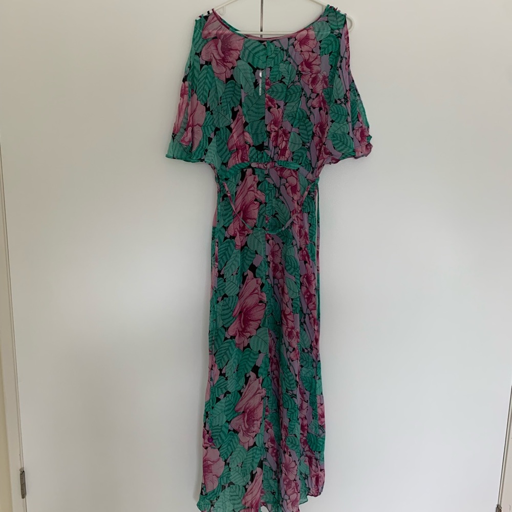 Anthropologie Leifnotes Hibiscus long dress